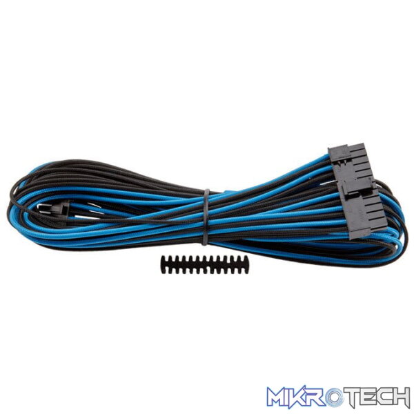 ps-ca8920164lk_1 Corsair CP-8920164 Blue & Black Premium Individually Sleeved Flexible Paracorded Cable with cable comb - Image 1
