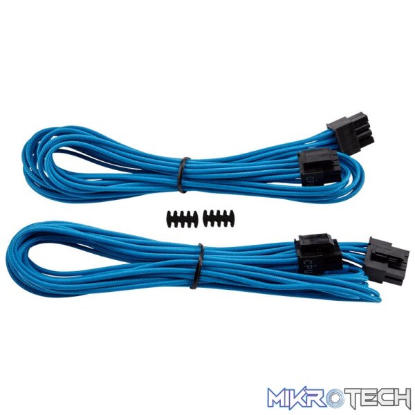 ps-ca8920168l_1 Corsair CP-8920168 Blue premium individually sleeved flexible paracorded cable with 2x cable combs - Image 1