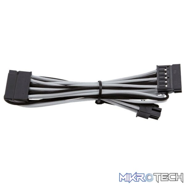 ps-ca8920191wk_1 Corsair CP-8920191 White & Black premium individually sleeved flexible paracorded cable with cable comb - Image 1