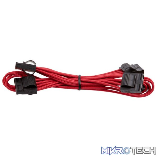 ps-ca8920195r_1 Corsair CP-8920195 Red premium individually sleeved flexible paracorded cable with cable comb - Image 1