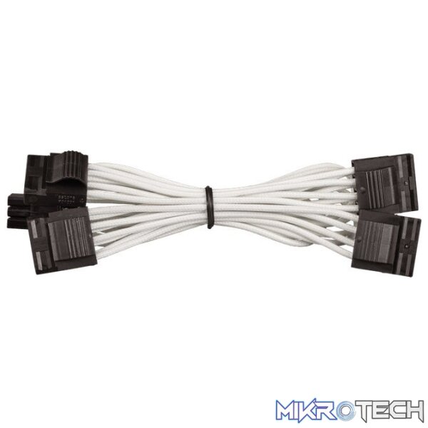 ps-ca8920196w_1 Corsair CP-8920196 White premium individually sleeved flexible paracorded cable with cable comb - Image 1