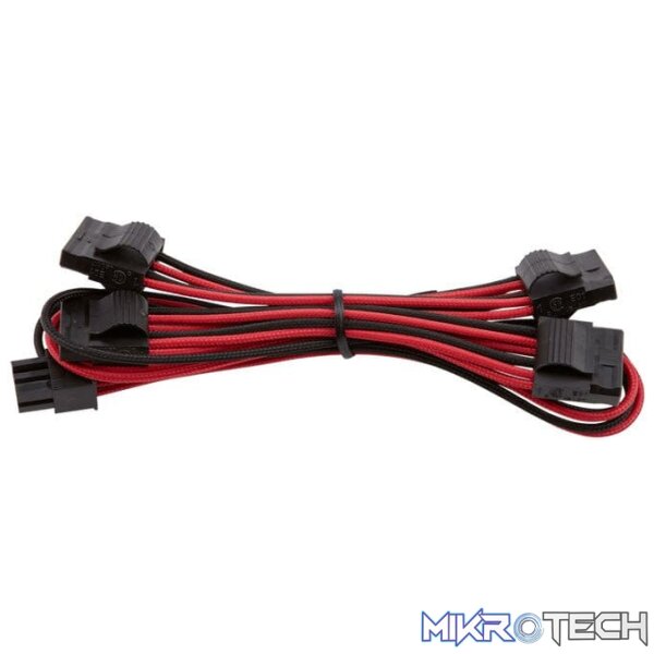 ps-ca8920197rk_1 Corsair CP-8920197 Red & Black premium individually sleeved flexible paracorded cable with cable comb - Image 1