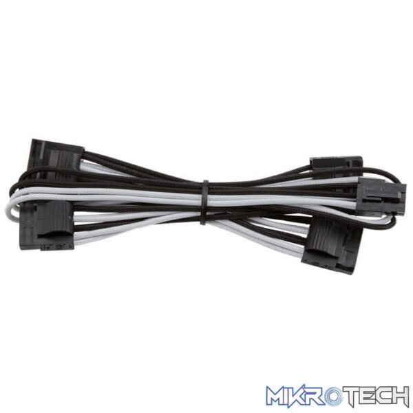 ps-ca8920198wk_1 Corsair CP-8920198 White & Black premium individually sleeved flexible paracorded cable with cable comb - Image 1