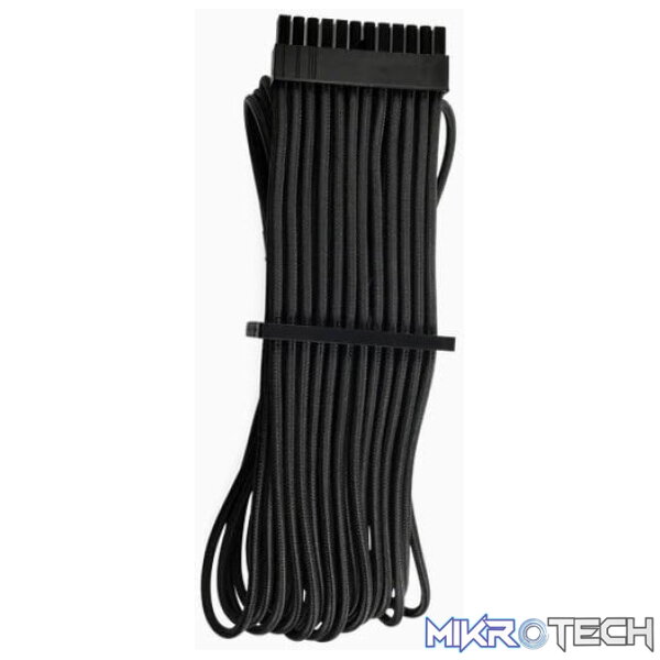 ps-ca8920229k_1 Corsair Premium Individually Sleeved ATX 24-Pin Cable Type 4 Gen 4 - Black - Image 1