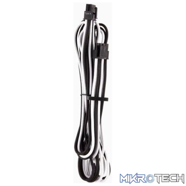 ps-ca8920241wk_1 Corsair Premium Individually Sleeved EPS12V/ATX12V Cables Type 4 Gen 4 - White/Black - Image 1