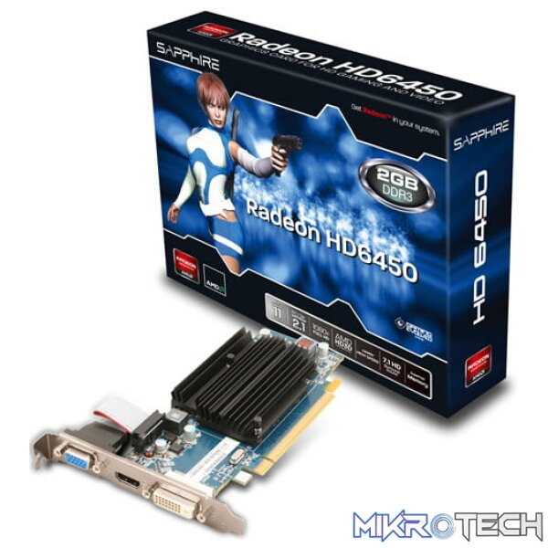sc-s64502gd3s_1 Sapphire HD6450 chipset 2Gb 64bit DDR3 Graphics Card - Image 1