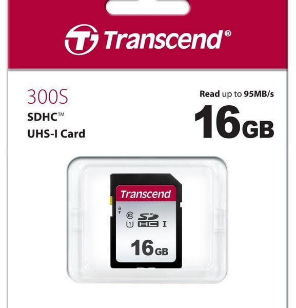 Transcend 300S 16GB SDHC Class 10 UHS-I U1 Memory Card