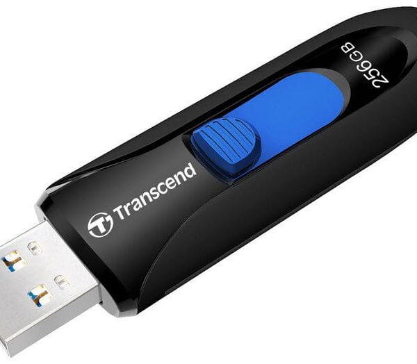 Transcend JetFlash 790K Black & Blue 256GB USB 3.1 Capless Flash Drive