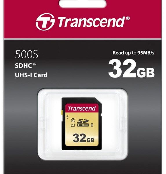 Transcend 500S 32GB SDHC Class 10 UHS-I U1 Memory Card