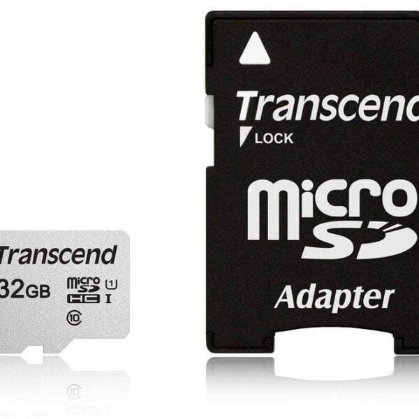 Transcend 300S GB MicroSDXC/SDHC Class 10 U1 Memory Card with SD Adapter