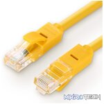 UGreen 11231 CAT5E UTP Ethernet Round LAN 2m Cable with Gold-Plated Conductor, 8-Core Twisted-Pair & Data Transmission up to 100Mbps - Yellow Colour