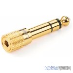 UGreen 20503 6.mm Male to 3.5mm Female Audio Adapter with Gold-Plated Connectors & Connect Headphones to Audio Devices with 6.3mm Port - Gold Colour