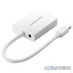 UGreen 10437 Mini DisplayPort Male to VGA With Audio Female Adapter With Gold-Plated Connectors and Supports Resolution up to 1080P@60Hz - White Colour - Image 5