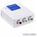 UGreen 40223 HDMI Female to AV (R/W/Y) Female Adapter with Gold-Plated HDMI Port & Supports Video and Audio simultaneously - White Colour