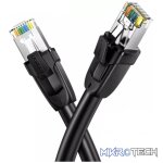 UGreen 70330 CAT8 S/FTP Ethernet Round LAN 3m Cable With Gold-Plated Contacts and Supports Transmission Speed up to 40Gbps - Black Colour
