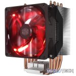 Cooler Master Hyper 410R CPU Air Cooler With 4X Direct Contact Heatpipes, 92mm PWM Red LED Fan And Outstanding Performance For SFF Cases - Black Colour