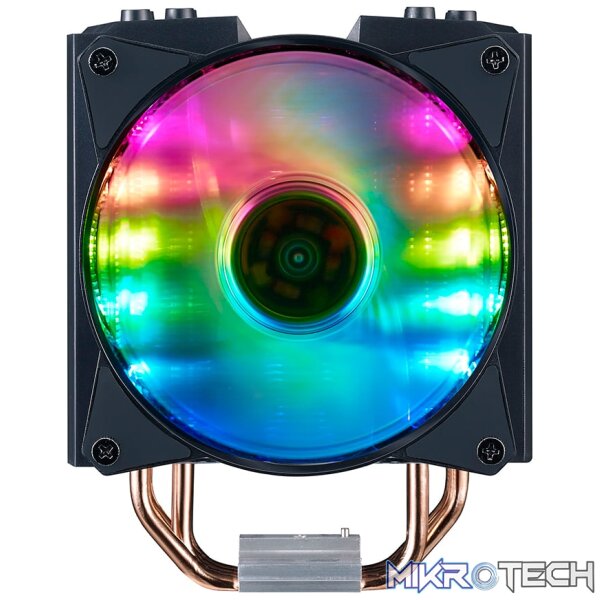 Product Cooler Master MasterAir MA410M ARGB CPU Air Cooler With Specialized ARGB Lighting Effects And Dual MF120R Fans - Black Colour - Image 1
