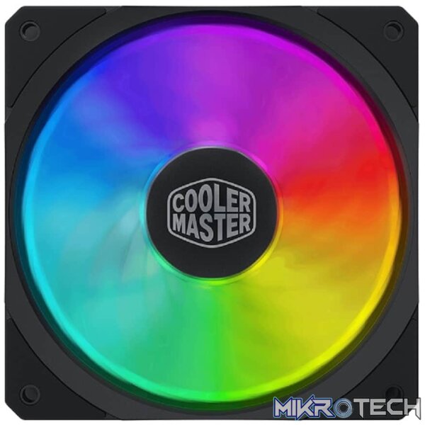 Product Cooler Master MasterFan SF120R Addressable RGB 120mm Case Fan With Jet Engine And Helicopter Blade Design And Compatible With Asus Aura, ASRock RGB And MSI RGB M/Bs - Black Colour - Image 1