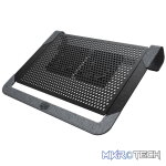 Cooler Master NotePal U2 Plus V2 Notebook Cooler With Two Movable Cooling Fans And Aluminum Material Ans Supports Up To 17" Laptops - Black Colour