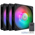 Cooler Master Sickleflow 120mm Addressable RGB 3-in-1 Case Fan Set With New Air Balance Blade And Improved Frame Durability - Black Colour