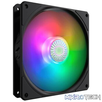 Cooler Master Sickleflow 140mm Addressable RGB Case Fan With Luminescent Lighting Effect And Improved Frame Durability - Black Colour