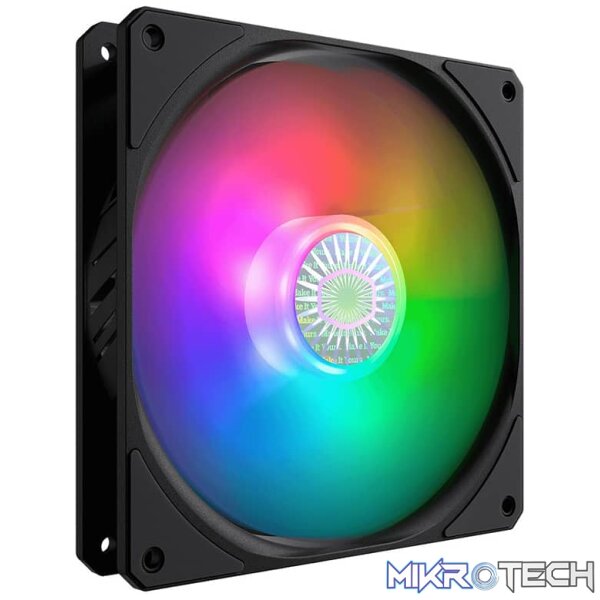 Product Cooler Master Sickleflow 140mm Addressable RGB Case Fan With Luminescent Lighting Effect And Improved Frame Durability - Black Colour - Image 1