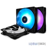 DeepCool RF120MM 3IN1 RGB Case Fan Set Features 18X RGB LEDs With 6X Ultra-Bright LEDs on Each Fan - Black Colour