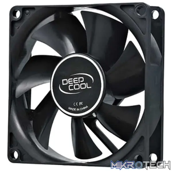 Product DeepCool XFAN 80mm Non-LED Case Fan With High-Quality Black Material Fan Structure and Low-Noise and Silent Operations - Black Colour - Image 1