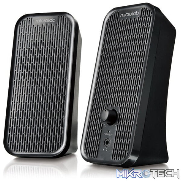 Product Microlab B55 2.0CH USB-Powered Desktop Speaker With Convenient Front Panel Volume Control And Power LED And Supports 3.5mm Stereo Connection - Black Colour - Image 1