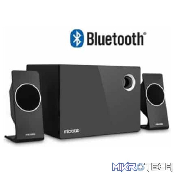 Product Microlab M660 2.1CH Bluetooth Subwoofer Speaker With Built-In 3.5mm Audio Input Jack And Crystal Clear Satellites For Dynamic Audio Movements - Black Colour - Image 1
