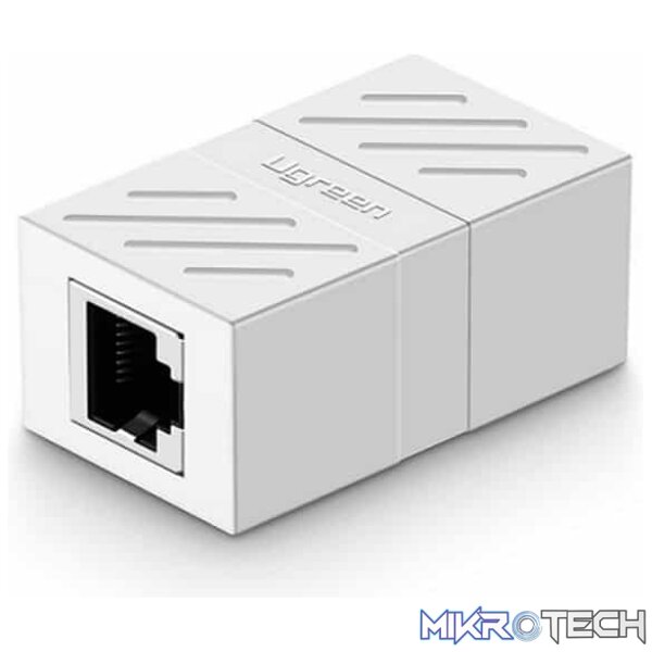 Product UGreen 20311 RJ45 8P8C 10Gbps (Max) Ethernet Female to Female Keystone Coupler With Nickle-Plated Copper Contacts & Compatible with CAT7/6/5E Network Cables - White Colour - Image 1