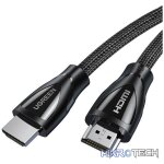 UGreen 80404 HDMI V2.1 Male To Male 8K@60Hz 3m Braided Cable With Solid Nickle Plated Connector, 48Gbps Data Transfer Rate, Dynamic HDR10+ And eARC And HDCP 2.2&2.3 - Black Colour