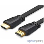 UGreen 50820 HDMI V2.0 Male to Male Flat 3m Cable with Gold-Plated Connectors and Supports resolution up to 4K@60Hz - Black Colour