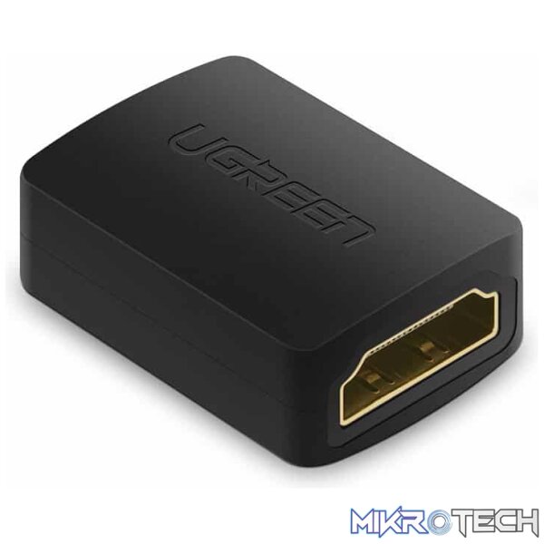 Product UGreen 20107 HDMI V2.0 Female to Female Extension Adapter Supports Resolution up to 4K@60Hz & 20M(max.) Extension Distance - Black Colour - Image 1