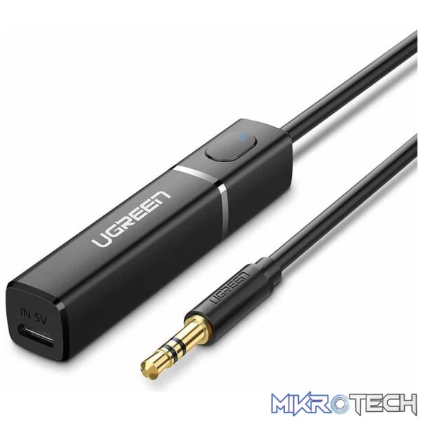 Product UGreen 40761 3.5mm Bluetooth 5.0 Audio Transmitter Adapter With APTX and Allowing to Pair 2X Devices Simultaneously - Black Colour - Image 1