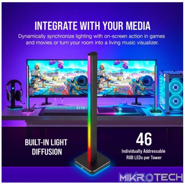 Corsair CD-9010002-EU LT100 starter kit - Smart Lighting Tower - Image 2