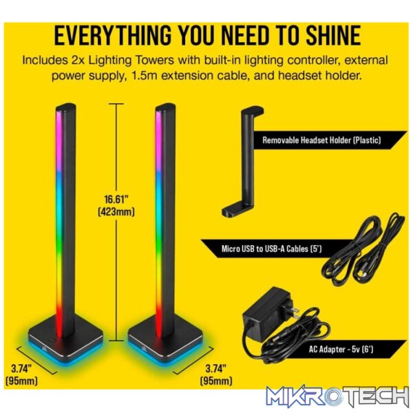 Corsair CD-9010002-EU LT100 starter kit - Smart Lighting Tower - Image 5
