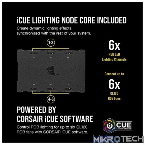 Corsair iCUE QL120 RGB 120mm PWM Triple Fan with Lighting Node CORE - Image 7