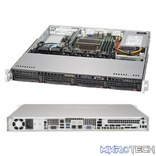 184327_IMG1 SuperMicro 813MFTQC-350CB2 Server Rackmount Chassis - 1U, No motherboard - Image 1
