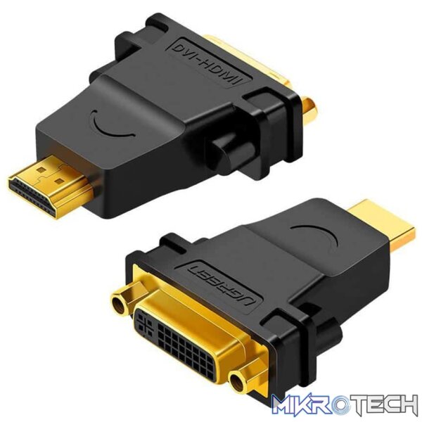 199569_IMG1 Ugreen 20123 Adapter - HDMI male to DVI female - Image 1