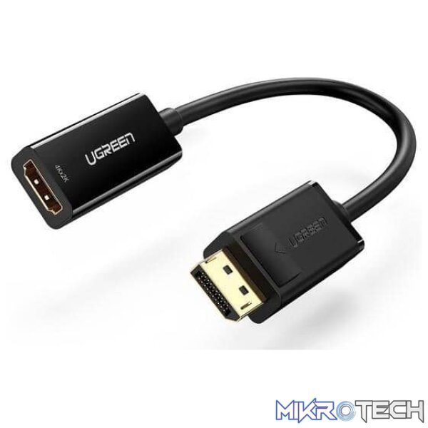 199576_IMG1 Ugreen 40363 DisplayPort male to HDMI female adptor - 4k/1440p - Image 1