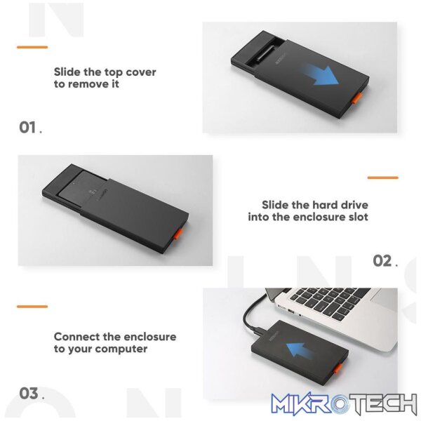 Ugreen 60353 2.5" SATA USB 3.0 Hard Drive enclosure - Image 2
