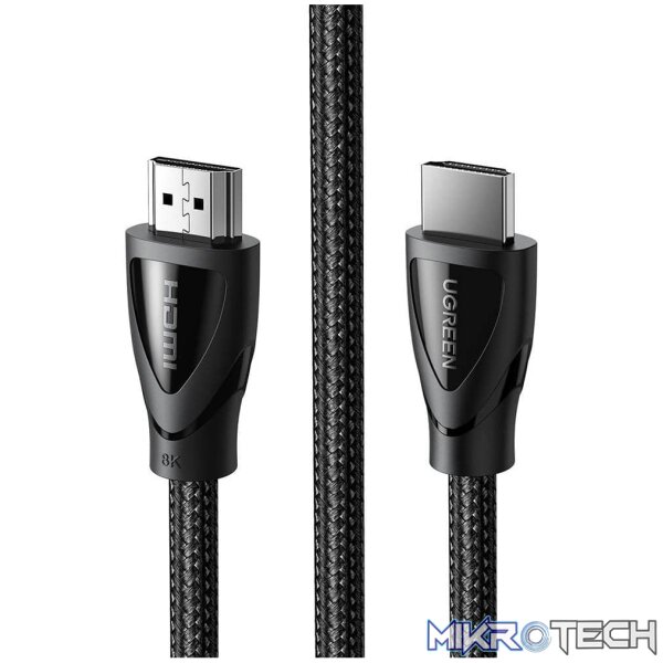 200936_IMG1 Ugreen HDMI 2.1 braided 48Gbps Male to Male cable - 1.5m - Image 1
