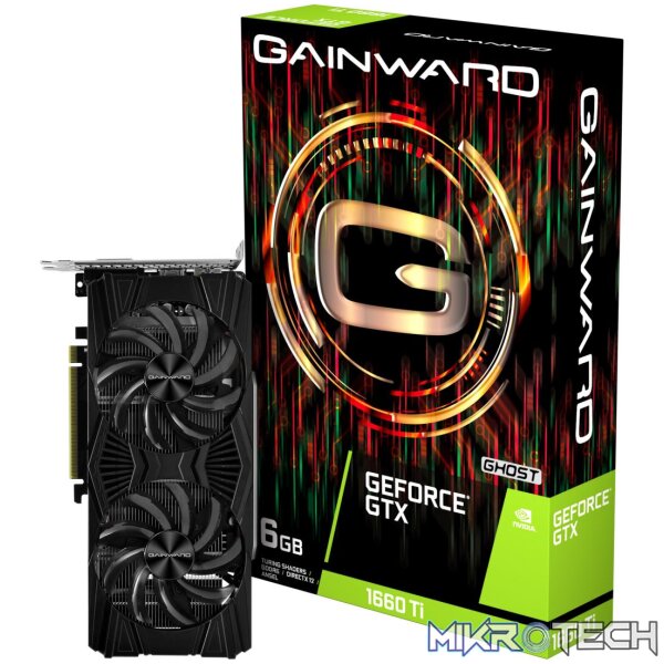 201501_IMG1 GAINWARD nVidia Geforce GTX 1660 Ti Ghost 6GB GDDR6 PCI-e 3.0 Gaming Graphics card, HDMI, DP, DVI - Image 1