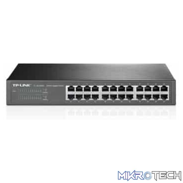 TP-LINK 10/100/1000Mbps 24-Port Gigabit 13-inch Rackmountable Switch TP-LINK 10/100/1000Mbps 24-Port Gigabit 13-inch Rackmountable Switch