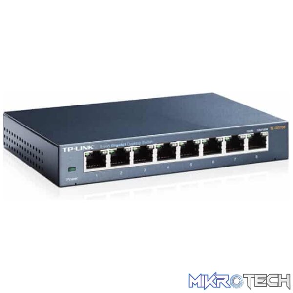 TP-Link TL-SG108 8-Port 10/100/1000Mbps Desktop Switch - Image 4