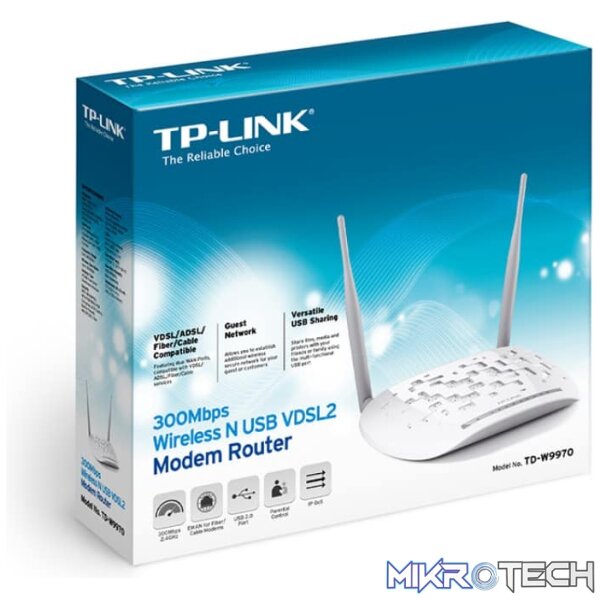 TP-Link 300Mbps Wireless N USB VDSL2 Modem Router - Image 2