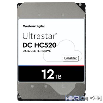 Western Digital Ultrastar DC HC520 12TB 7200RPM 256GB Cache SATA 6Gb/s 3.5" Internal Hard Drive