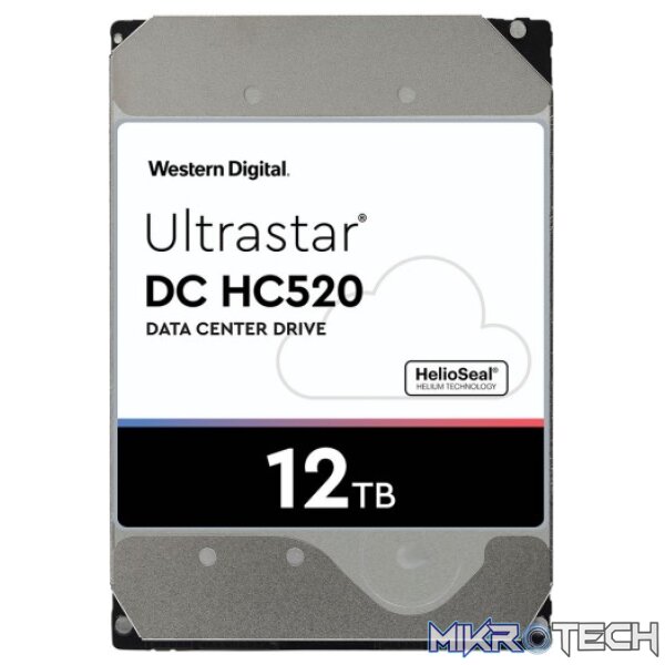 Western Digital Ultrastar DC HC520 12TB 7200RPM 256GB Cache SATA 6Gb/s 3.5" Internal Hard Drive Western Digital Ultrastar DC HC520 12TB 7200RPM 256GB Cache SATA 6Gb/s 3.5" Internal Hard Drive