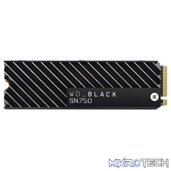Western Digital WD Black SN750 500GB M.2 2280 NVMe PCIe 3.0 Solid State Drive - With Heatsink